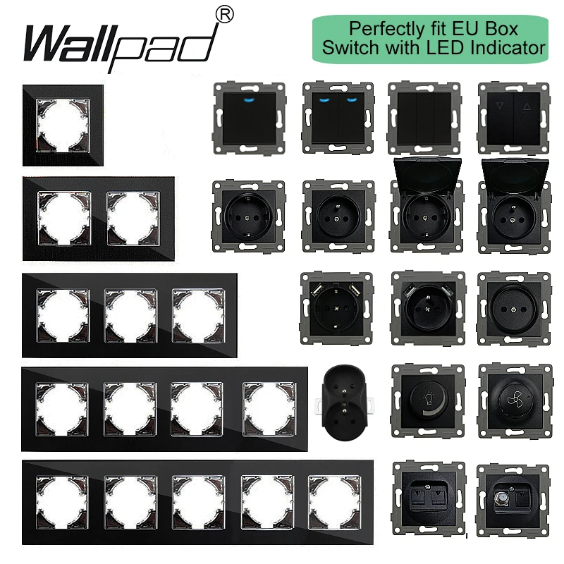 Black Glass Wallpad Electrical - огляд і ціна Home Improvement Outlet